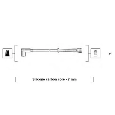 Immagine di MAGNETI MARELLI 941145350732 Kit Cavi Accensione RENAULT: CLIO 2, 1, Kangoo I