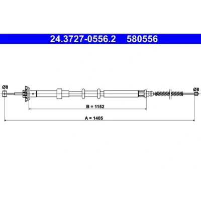 Immagine di ATE 24.3727 0556.2 Cavo Freno 1405 FIAT: Panda II Hatchback
