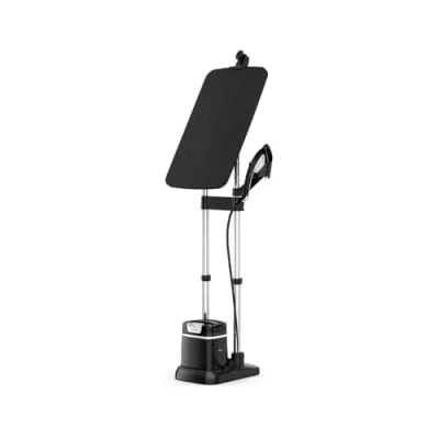 Immagine di Rowenta QR1510 IXEO + Ferro da Stiro Verticale con Caldaia ad Alta Pressione e Asse Integrato a 3 Posizioni, Stiratrice Vapore Sanificante, Potente Versatile, 5 Bar, 2980 W, 1 L