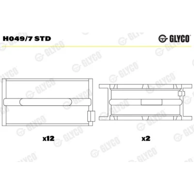Immagine di GLYCO H049/7 STD Cuscinetto albero a gomito