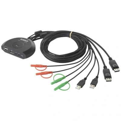 Immagine di SpeaKa Professional SP KVM 220 2 Porte Switch Display Port 4096 x 2160 Pixel