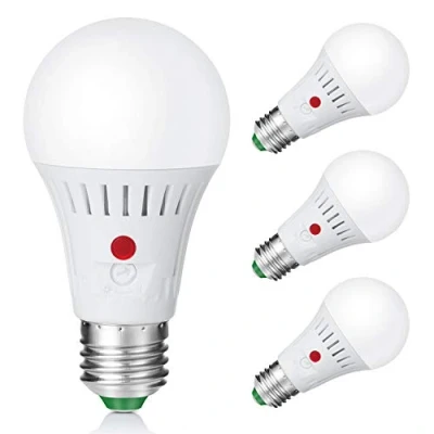 Immagine di Elrigs Lampadina Crepuscolare Regolabile, LED E27 con Sensore di Luce, 7W Lampadine Bianca Fredda 6000K, Automatico On/Off, Confezione da 4