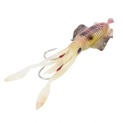 Immagine di Esca da pesca artificiale morbida, polpo UV Occhi luminosi 3d realistica Attrezzatura pesca(1#)