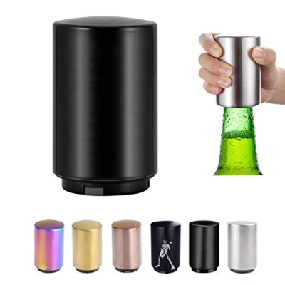 Immagine di apribottiglie magnetico a pressione, automatico per birra, cola, soda e corona, accessorio da cucina, regalo di Natale uomo