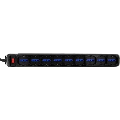 Immagine di Multipresa Elettrica Salvaspazio BRENNENSTUHL Eco Line 1155609 Ciabatta con Interruttore e 9 Prese Universali (IT10/16A DE 16A) da Scrivania per la Casa o l&#039;Ufficio Cavo 1,4 m