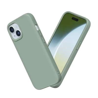 Immagine di RhinoShield Case Compatible with [iPhone 15] SolidSuit Shock Absorbent Slim Design Protective Cover Premium Matte Finish 3.5M / 11ft Drop Protection Sage Green