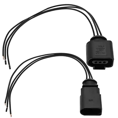 Immagine di VGOL 2PCS 3 pin sensore di livello dell&#039;olio connettore presa cablaggio (maschio e femmina) compatibile con Audi 1J0973703 8K0973703 3D0973703 parti ricambio automobilistiche