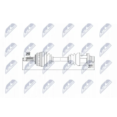 Immagine di NTY NPW HD 036 Albero motore / Semiasse Assale anteriore, anteriore Dx Cambio manuale