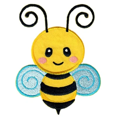 Immagine di PatchMommy Toppa Termoadesiva Ape Patch Ricamate per Ferro da Stiro o Cucire Toppe Adesive Vestiti, Applicazioni Tessuti Bambini