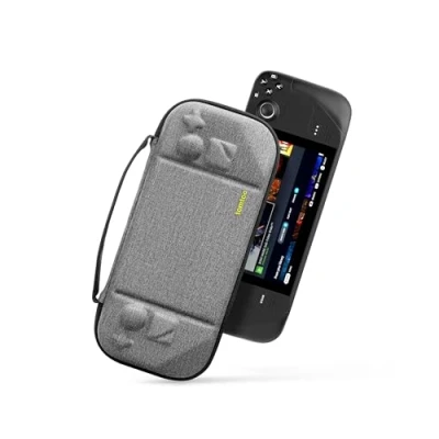 Immagine di tomtoc Custodia Compatibile con Steam Deck/Steam Deck OLED, a Guscio Rigido in EVA Protezione Totale per Console e Accessori Deck/OLED, Antiurto, Adatta ai Viaggi, Regali Natale