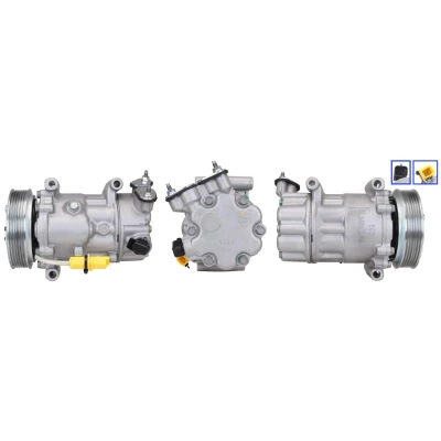 Immagine di DRI 700510370 Compressore Aria Condizionata PAG 46 R 134a con guarnizioni PEUGEOT: 208 I Hatchback, 508 SW, 5008 I, CITROËN: C3 II, C4 Picasso 1