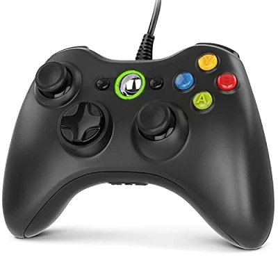 Immagine di Gezimetie Xbox 360 Game Controller, USB Wired Controller Gamepad di Design Ergonomico Migliorato, Joystick Compatibile per Microsoft 360/Xbox Slim/PC (Windows 7/8/8.1/10/XP/Vista)