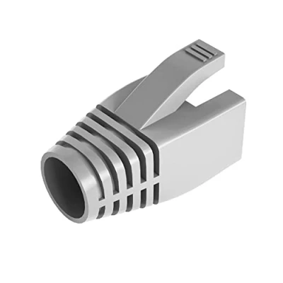 Immagine di VIVOCH 50 Pcs Cat6 Cat6A Cat7 Strain Relief Boot, RJ45 Plug Connector Cover Modular Network Cap Cable Boots, Grey