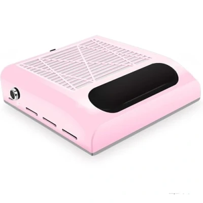 Immagine di VOLTIX Aspiratore Unghie Professionale da Tavolo per Pedicure e Manicure, Aspirapolvere con Velocità Intensità di Aspirazione Regolabili, Raccoglitore Polvere (Rosa)
