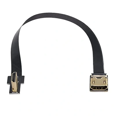 Immagine di Xiwai CYFPV Cavo piatto HDMI maschio a femmina FPC ad angolo retto per fotografia aerea multicottero HDTV (0,2 m)
