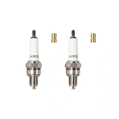 Immagine di TORCH 2pcs A7RTC Candela di Accensione Sostituire per NGK 4549/CR7HSA 4629/C7HSA, stk 4008/U22FSR U 5383/IUF22, Cham pion 889/808/Z6/Z9Y, GY6 Motor ATV Quad Scooter Go Kart, OEM