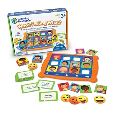 Immagine di Learning Resources l’apprendimento Socio emotivo Who&#039;s Feeling What Comunicazione Emozioni, Giochi per i Sentimenti da Bambini, 49 Pezzi, dai 3 Anni in avanti, Multicolore, LER6374