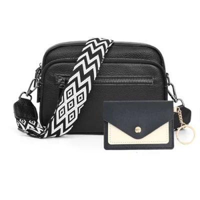 Immagine di JinDouer Borsa Marsupio Donna, Borse Tracolla Piccola, Borsetta Elegante (Nera)