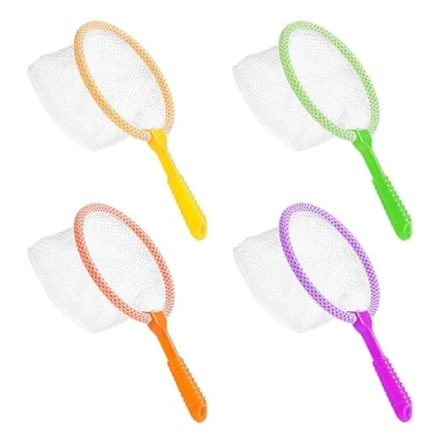 Immagine di SYEYCW 4 Pezzi Rete da Pesca All&#039;Aperto, Reti in Plastica per Bambini, Strumento l&#039;Apprendimento Precoce Catturare Insetti, la Cattura di Insetti e Farfalle Spiaggia