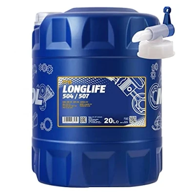 Immagine di MANNOL 20L 7715 Longlife 504/507 Olio motore speciale API SN ACEA C3 con rubinetto incluso