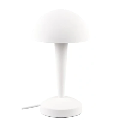 Immagine di Reality Canaria R59561131 Lampada da tavolo in metallo bianco opaco, con LED E14 4,9 Watt, On/Off Touch