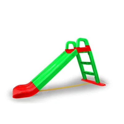 Immagine di JAMARA Funny Slide Scivolo Verde in plastica Robusta, Scarico Antiscivolo per atterraggi delicati, Ampi gradini e Maniglie di Sicurezza, Corda stabilizzazione, Colore, ca. 145 x 79 cm, 460502