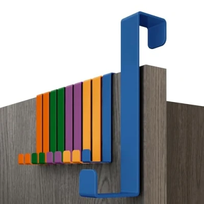 Immagine di Menz Ganci per porta da appendere 1.6cm Set di 10 colorati la come appendiabiti con cuscinetti antiscivolo e feltro