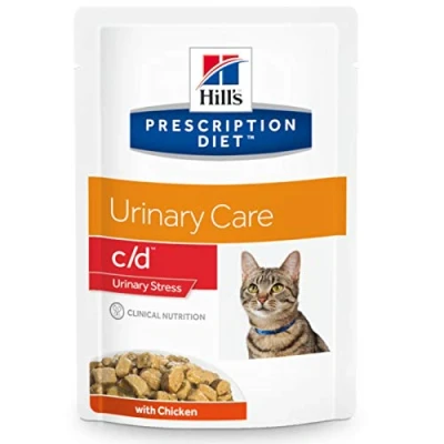 Immagine di Hill&#039;s Prescription Diet c/d Urinary Stress umido per gatti pollo Set %: 48 x 85 g