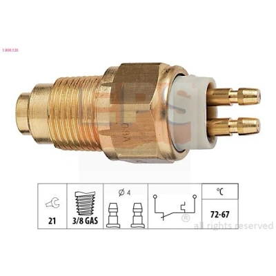 Immagine di EPS 1.850.125 Termocontatto, Ventola radiatore 3/8 GAS Made in Italy OE Equivalent