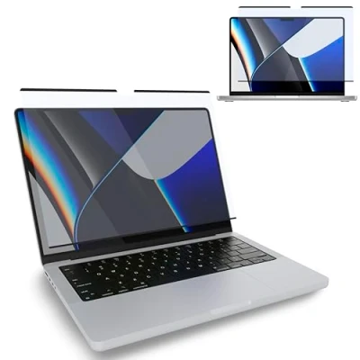 Immagine di MyGadget Pellicola Magnetica Filtro anti luce blu [Antiriflesso] per Apple MacBook Pro 14 Pollici [ Model A2442 I A2779 A2992 ]