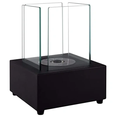 Immagine di Qlima FFB 022 camino Caminetto portatile Bioetanolo Nero, Trasparente