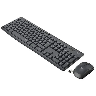 Immagine di Logitech MK295 Kit Mouse e Tastiera Wireless, Layout Scandinavo QWERTY, Grigio