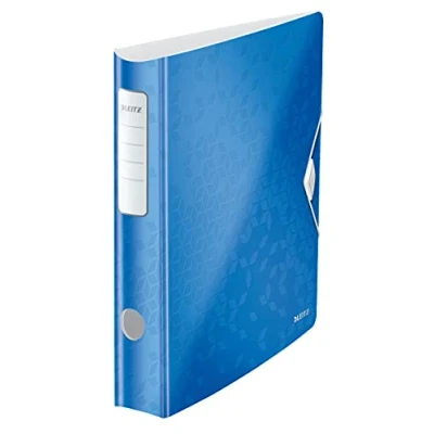 Immagine di Leitz Raccoglitore 1107 Active WOW DIN A4 Larghezza dorso: 65 mm Blu (metallizzato) 2 archetti 00 36