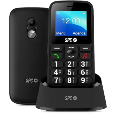 Immagine di SPC Fortune 2 4G Telefono cellulare per anziani, pulsante SOS, volume suoneria molto alto (102dB), configurazione remota, tasti grandi, e notifiche smart, colore nero