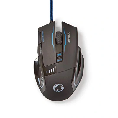Immagine di NEDIS Mouse da gioco Cavo collegato Manomano destro Illuminato 8 pulsanti Windows 7/8/10 Porta USB 4000 DPI Nero