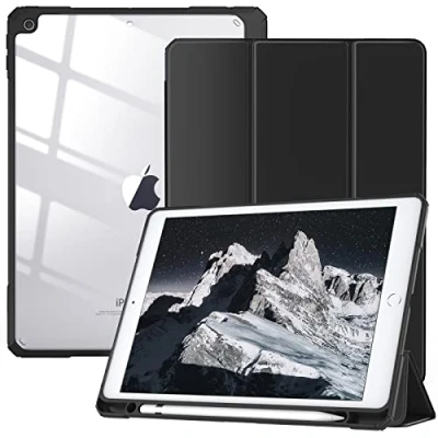 Immagine di TiMOVO Custodia Compatibile con Nuovo iPad 9a Gen 2021/iPad 8a 10.2&quot; 2020, Portapenne, Case Protezione Supporto, Proteggi Tablet Auto Sveglia/Sonno 7a 2019 10.2&quot;, Nero
