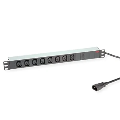 Immagine di Roline 19.07.1629 Multipresa per rack 19 8 scomparti Alluminio (Metallizzato) Connettore IEC 1 pz.