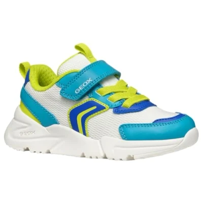 Immagine di Geox J Loftus Boy B, Scarpe da Ginnastica, White/Turquoise, 26 EU