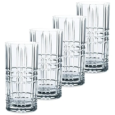 Immagine di Nachtmann Set di 4 bicchieri da long drink, 445 ml, Square, 101049, cristallo trasparente