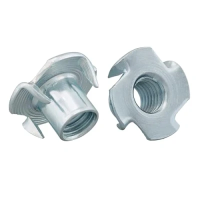 Immagine di Dadi con 4 punte in acciaio zincato a scelta M4 M5 M6 M8 M10 (12 pezzi, x 13 mm)