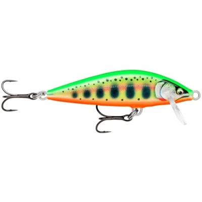 Immagine di Rapala Countdown pesca ad esca Elite Construction Balsa Attira Acqua dolce Flowing Profondità di nuoto 0,9 m Taglia 4,5 cm / 3,5 g Fatta in Estonia Gilded Chartreuse Yamame