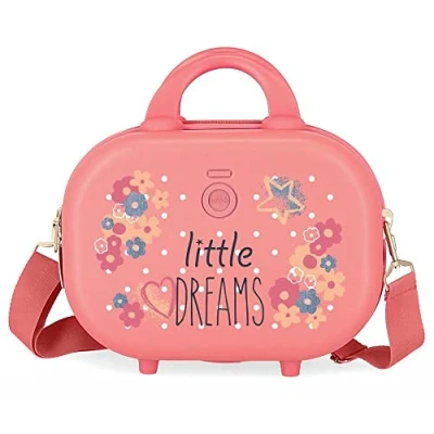 Immagine di Enso Little dreams Borsa da toilette adattabile con tracolla rosa 29x21x15 cm ABS rigido 9,14 l 2,52 kg