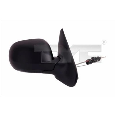 Immagine di specchio retrovisore esterno Tyc 331 0017 Dx nero Regolazione:comando cavo flessibile, convesso, Piccolo alloggiamento SEAT: Leon I Hatchback