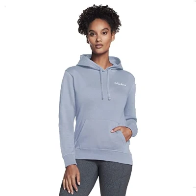 Immagine di Skechers Signature Pullover Hoodie Felpa con Cappuccio, Violett, Medium Ladies Donna