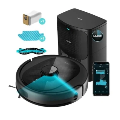 Immagine di Cecotec Robot Aspirapolvere Conga 8290 Power Ultra Home Genesis, 280 min di autonomia, 7000 Pa, Laser, Base Autovacciata, Borsa 3 L, 4 in 1: Barre, aspira, scrub e passa il mocio. App