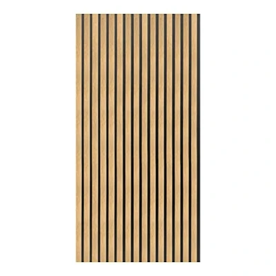 Immagine di NEU.HOLZ Set di 12 Pannelli Fonoassorbenti Decorativi Isolamento Acustico per Parete e Soffitto in Feltro Pet con Listelli MDF Rovere