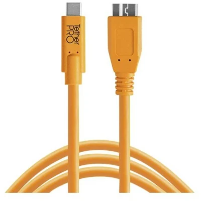 Immagine di Tether Tools Cavo USB Spina C®, Micro B 3.0 4.60 m Arancione CUC3315 ORG