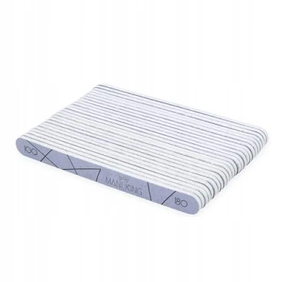 Immagine di MANI KING Lima professionale per unghie dritta 100/180 grigio resistente, uso singolo, di buona qualità, resistente all&#039;abrasione, set lime unghie, prodotto in UE