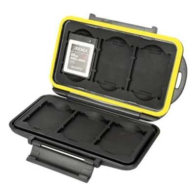 Immagine di JJC Memory Card Case Custodia Protettiva Immagazzinaggio Resistente All&#039;acqua per 6 XQD CFexpress Tipo B Carte