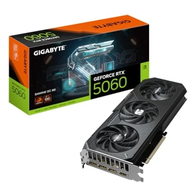 Immagine di Gigabyte GeForce RTX 5060 GAMING OC 8G Scheda Grafica 8GB GDDR7, 128bit, PCI E 5.0, 2595 MHz Frequenza core, 3 x DisplayPort, 1 HDMI, GV N5060GAMING 8GD